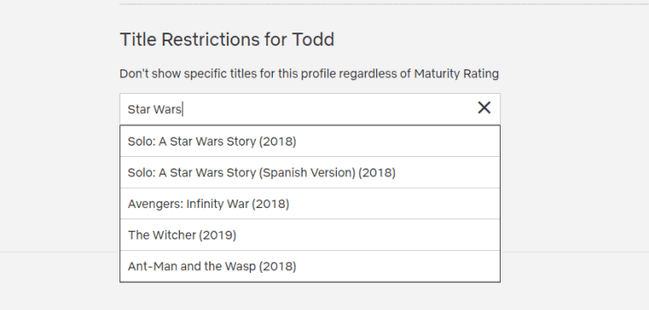 block certain movies and TV shows on Netflix