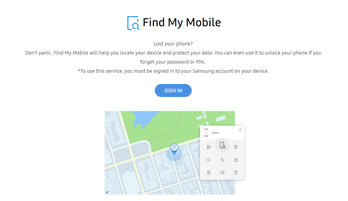 Samsung Find My Mobile to track kid's Samsung Galaxy S21/S21 Ultra